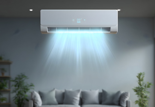 Klimaanlage in Innenraum läuft auf maximaler Leistung