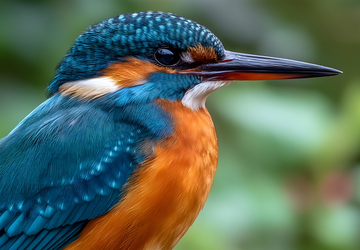 Kingfisher bird close-up vibrant feathers nature