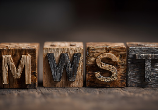 Mehrwertsteuer Kürzel MWST aus Holz auf dunklem Hintergrund