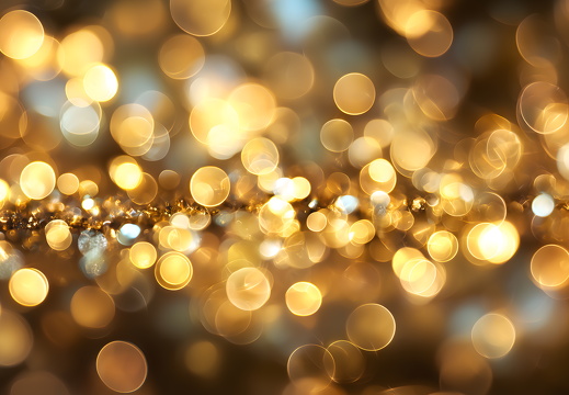 Heller Bokeh Hintergrund mit goldenen Lichtkreisen