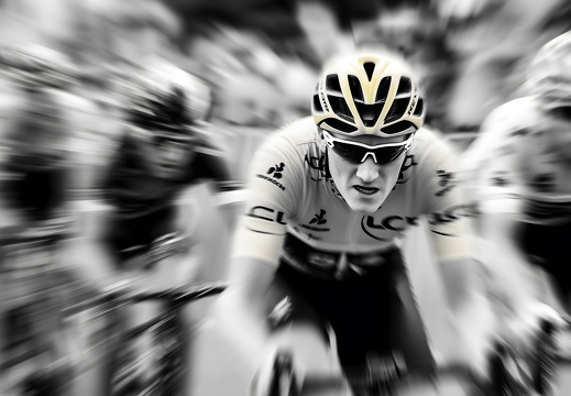 Tour de France Fahrer im Gelben Trikot